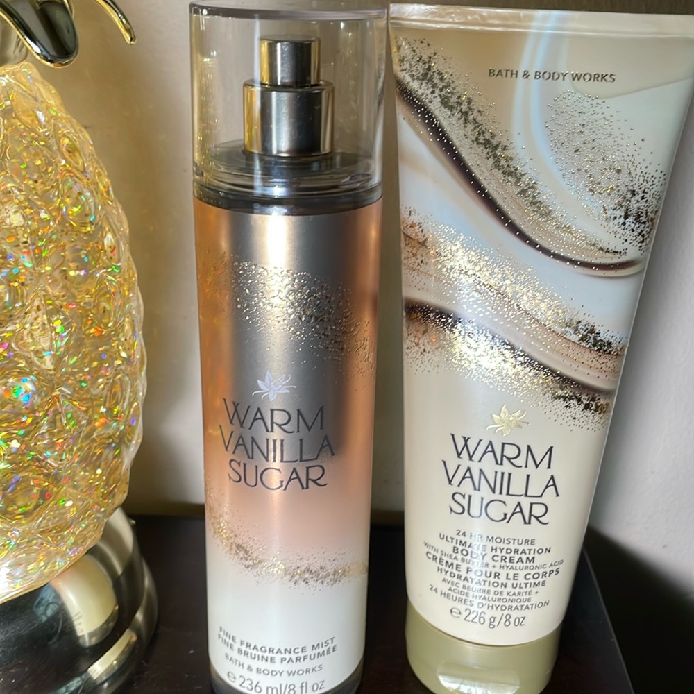 Bath & Body Works Warm Vanilla Sugar Body Spray and Cream discontinued